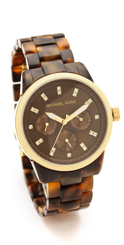 michael kors tortoise watch women'|Michael Kors petite lock.